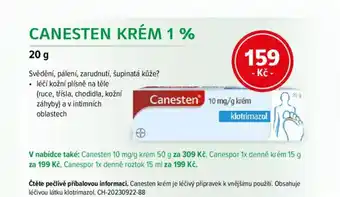 mojelekarna.cz Canesten krém 1 % nabídka