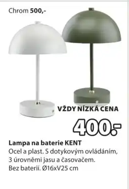 JYSK Lampa na baterie Kent nabídka
