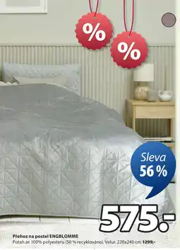 JYSK Přehoz na postel Engblomme nabídka