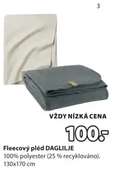 JYSK Fleecový pléd Daglilje nabídka