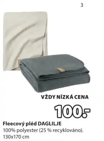 JYSK Fleecový pléd Daglilje nabídka