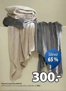 JYSK Fleecový pléd Gulskolm nabídka