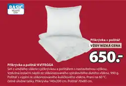 JYSK Přikrývka a polštář Kvitegga nabídka