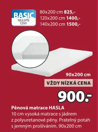 JYSK Pěnová matrace Hasla nabídka