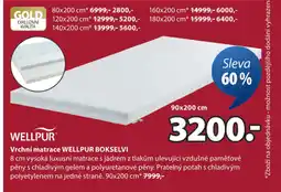 JYSK Vrchní matrace Wellpur Bokselvi nabídka