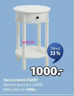 JYSK Noční stolek Egeby nabídka