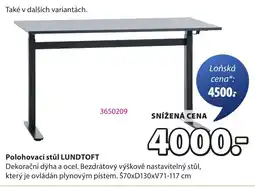 JYSK Polohovací stůl Lundtoft nabídka