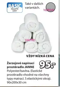 JYSK Žerzejové napínací prostěradlo Janne nabídka