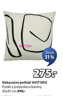 JYSK Dekorační polštář Hvitveis nabídka