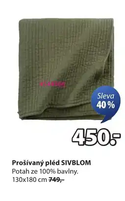 JYSK Prošívaný pléd Sivblom nabídka