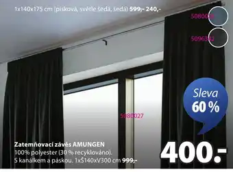 JYSK Zatemňovací závěs Amungen nabídka