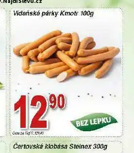 Lidl Vídeňské párky kmotr nabídka