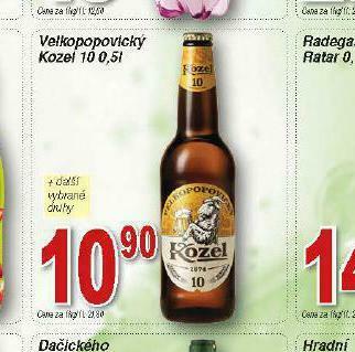 Lidl Pivo velkopopovický kozel 10 nabídka