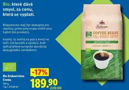 Lidl Bio Zrnková káva nabídka