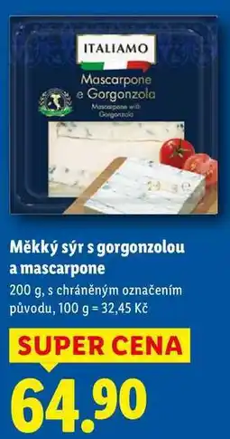 Lidl Měkký sýr s gorgonzolou a mascarpone nabídka
