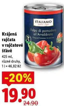 Lidl Krájená rajčata v rajčatové šťávě nabídka