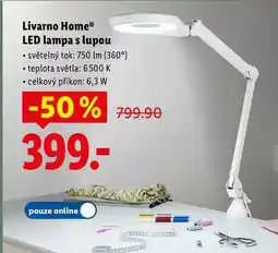 Lidl Livarno Home LED lampa s lupou nabídka