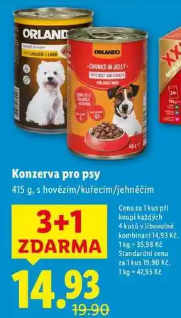 Lidl Konzerva pro psy nabídka