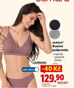 Lidl esmara Bezešvá podprsenka nabídka
