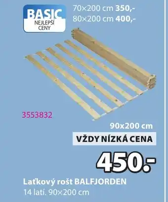 Laťkový rošt Balfjorden