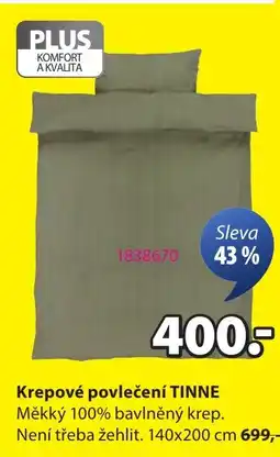 JYSK Krepové povlečení Tinne nabídka