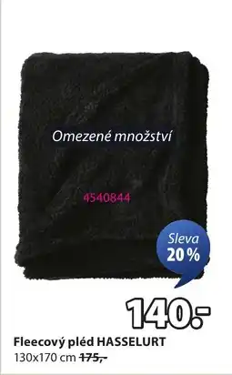 JYSK Fleecový pléd Hasselurt nabídka
