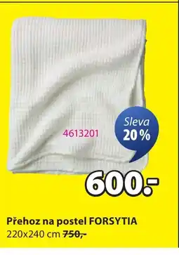 JYSK Přehoz na postel Forsytia nabídka