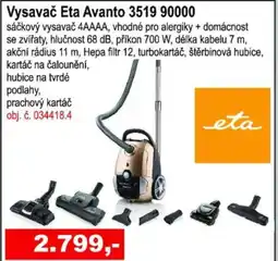 Elektro Spáčil Vysavač Eta Avanto 3519 90000 nabídka