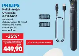 Kaufland PHILIPS Holicí strojek OneBlade QP1424/10 nabídka