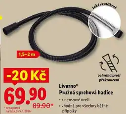 Lidl Livarno Pružná sprchová hadice nabídka