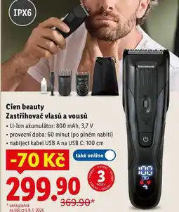 Lidl Cien beauty Zastřihovač vlasů a vousů nabídka