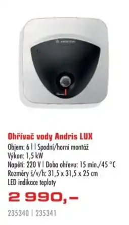 Uni Hobby Ohřívač vody Andris LUX nabídka