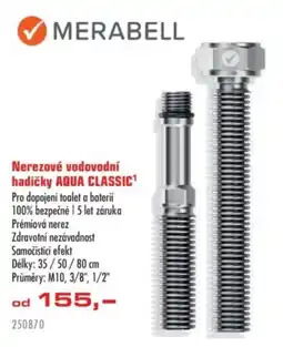 Uni Hobby Nerezové vodovodní hadičky AQUA CLASSIC¹ nabídka