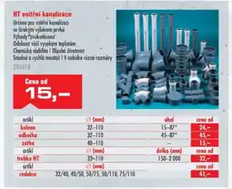 Uni Hobby HT vnitřní kanalizace nabídka