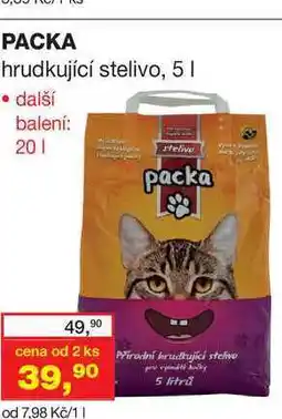Ráj drogerie PACKA hrudkující stelivo, 51 nabídka