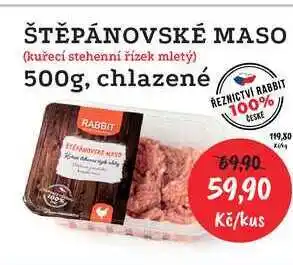 ŠTĚPÁNOVSKÉ MASO (kuřecí stehenní řízek mletý) 500g, chlazené
