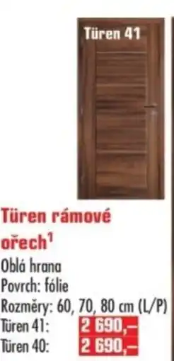 Uni Hobby Türen rámové ořech nabídka