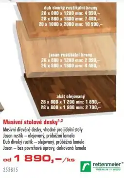 Uni Hobby Masivní stolové desky nabídka