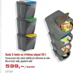 Uni Hobby Sada 3 košů na tříděný odpad 25 l nabídka