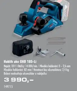 Uni Hobby BOSCH Professional Hoblík aku GHO 185-Li nabídka