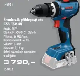 Uni Hobby BOSCH Professional Šroubovák příklepový aku GSB 18V-65 nabídka