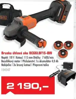 Uni Hobby BLACK+ DECKER Bruska úhlová aku BCGGL8F1S-QW nabídka