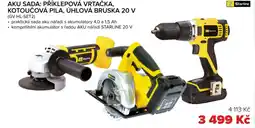 Auto Kelly Aku sada: příklepová vrtačka, kotoučová pila, úhlová bruska 20 v nabídka