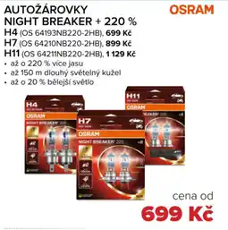 Auto Kelly Osram autožárovky night breaker + 220 % nabídka