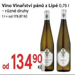 Žabka Víno Vinařství pánů z Lipé nabídka