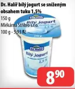 Partner Maloobchodní síť Dr. Halíř bílý jogurt se sníženým obsahem tuku 1,5% nabídka