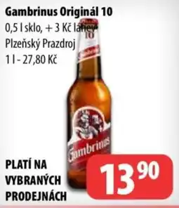 Partner Maloobchodní síť Gambrinus Originál 10 nabídka
