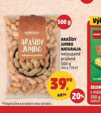 Penny Market Arašídy jumbo naturalia nabídka