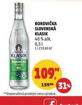 Penny Market Borovička slovenská klasik nabídka