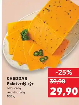 Kaufland CHEDDAR Polotvrdý sýr nabídka